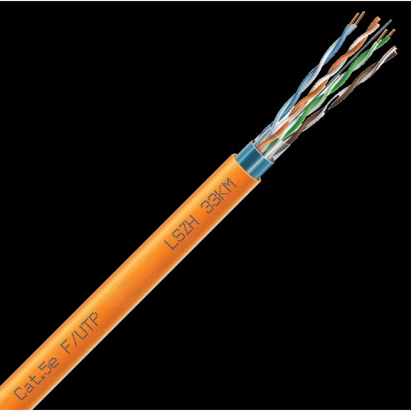 Кабель вита пара ЗЗКМ (FTP мідь вуличний) Cat. 5e F/UTP PE 4х2х24 AWG (72567) бухта 305м.