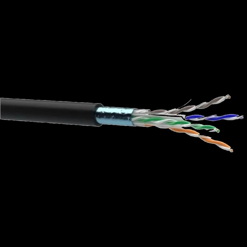 Кабель витая пара ЗЗКМ (FTP медь уличный) Cat. 5e F/UTP PE 4х2х24 AWG (72567) бухта 305м