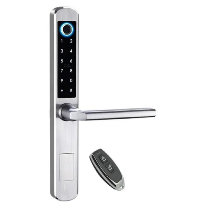 Биометрический всепогодный замок TTLOCK SLIM FP серебристый (Китай)
