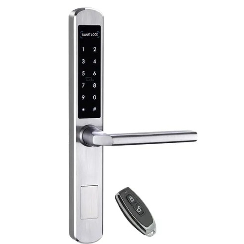 Електронний замок на алюмінієві та ПВХ двері TTLOCK SLIM сріблястий