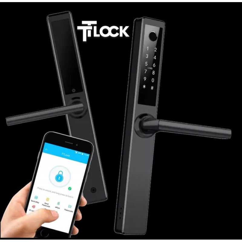 Всепогодний біометричний замок TTLOCK REX чорний