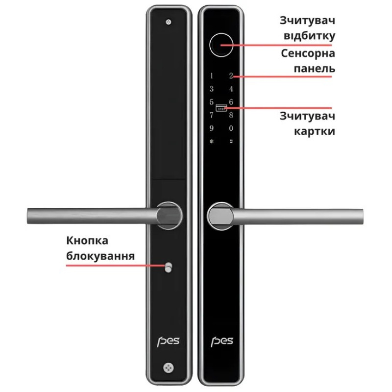 PES Inox біометричний смарт-замок