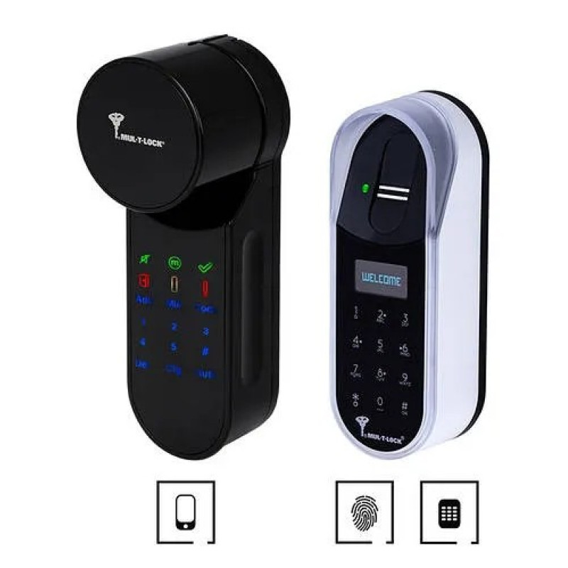 Електронний контролер MUL-T-LOCK ENTR чорний з Fingerprint доступ за відбитками пальця + код