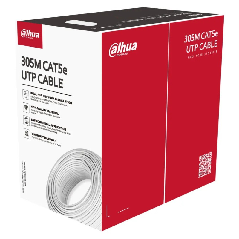 Кабель Cat. 5e U/UTP 4х2х24 AWG, бухта 305м (7091001) мідь внутрішній ЗЗКМ